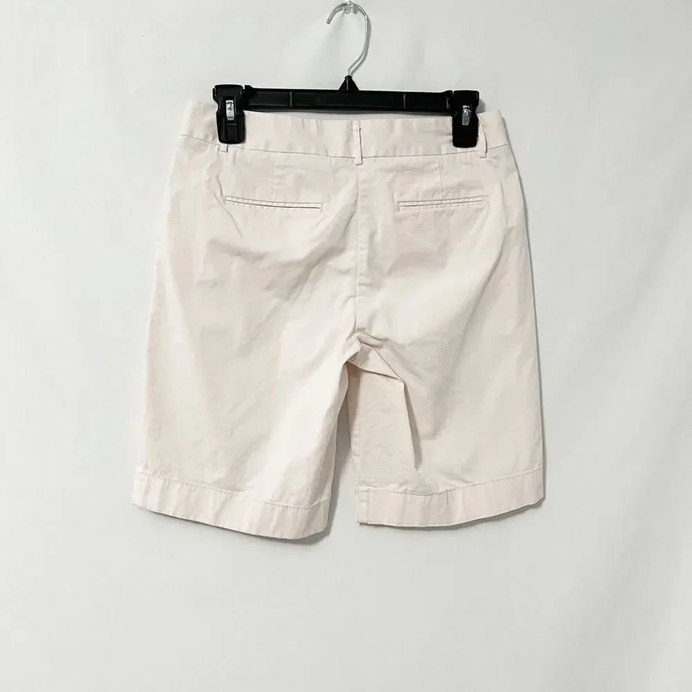 🟢J. Crew Stretch Summer Weight Chino Light Pink Shorts Size 0